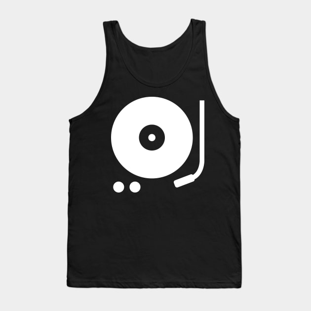 Minimal Vinyl Record Player Tank Top by MeatMan